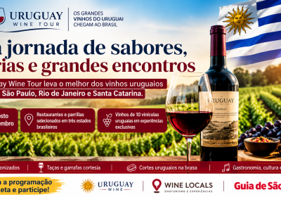 Uruguay Wine Tour leva vinhos do Uruguai a São Paulo, Rio de Janeiro e Santa Catarina